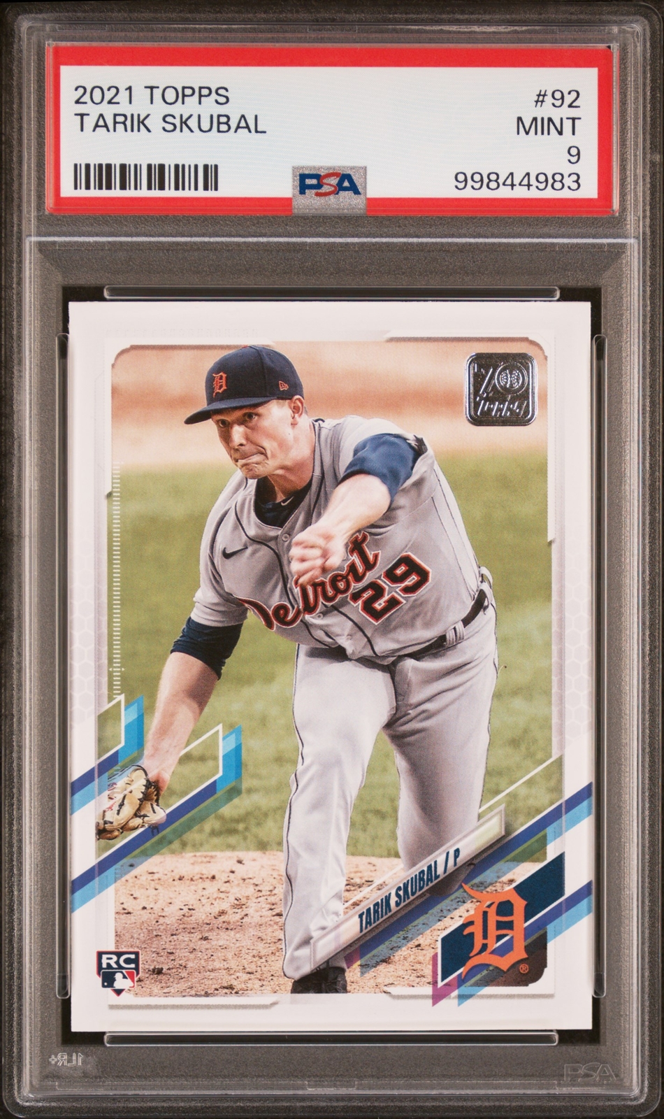 2021 TOPPS #92 TARIK SKUBAL ROOKIE RC PSA 9