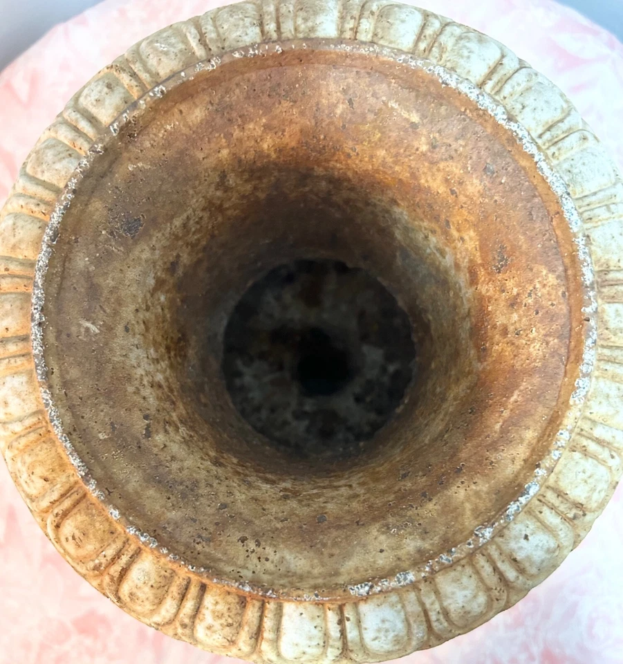 Maceta urna de jardín vintage negra clásica francesa neoclásica de hierro fundido 7,5" Foto 3 de 4