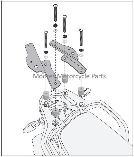 Givi SR6415 Kappa KR6415 Top Box plate fitting kit Triumph Tiger 900 2020 Onward