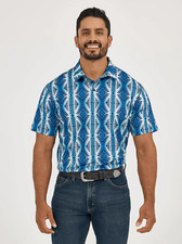 Men's Wrangler Performance Polo Shirt Mystic Blue - 112366978