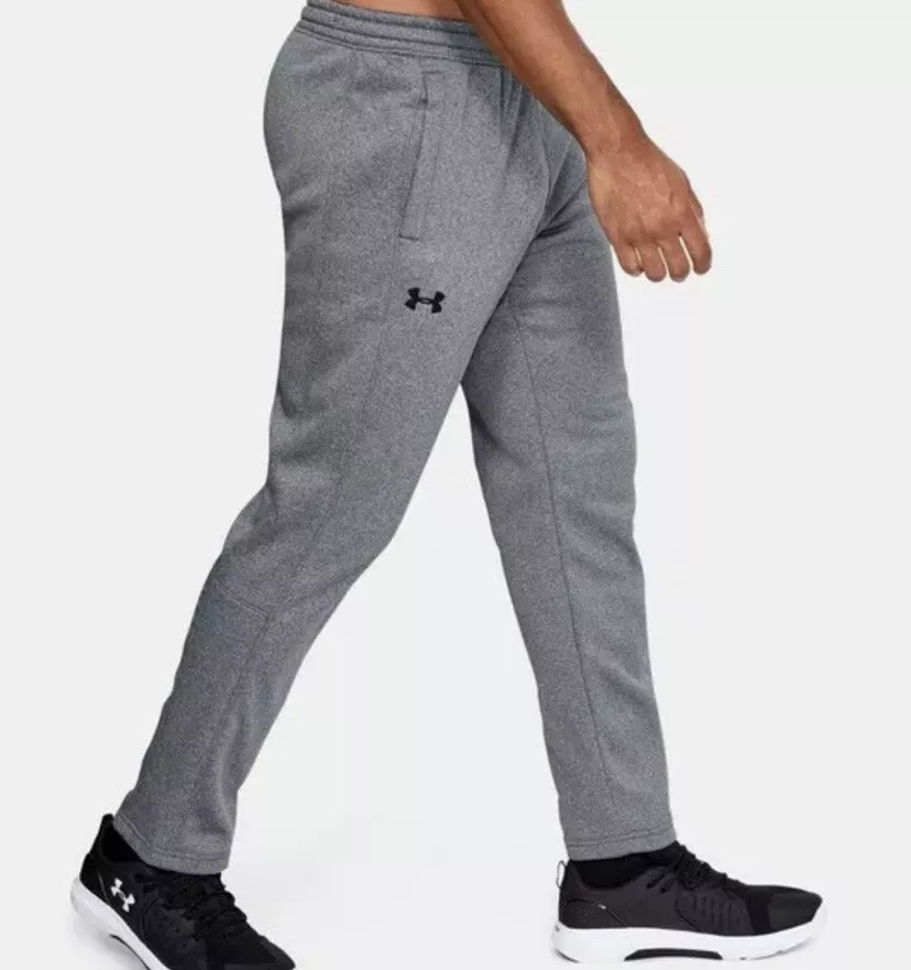 NEW Mens $50 UNDER ARMOUR ColdGear Tapered Fleece Pants 1321739 Grey 3XL