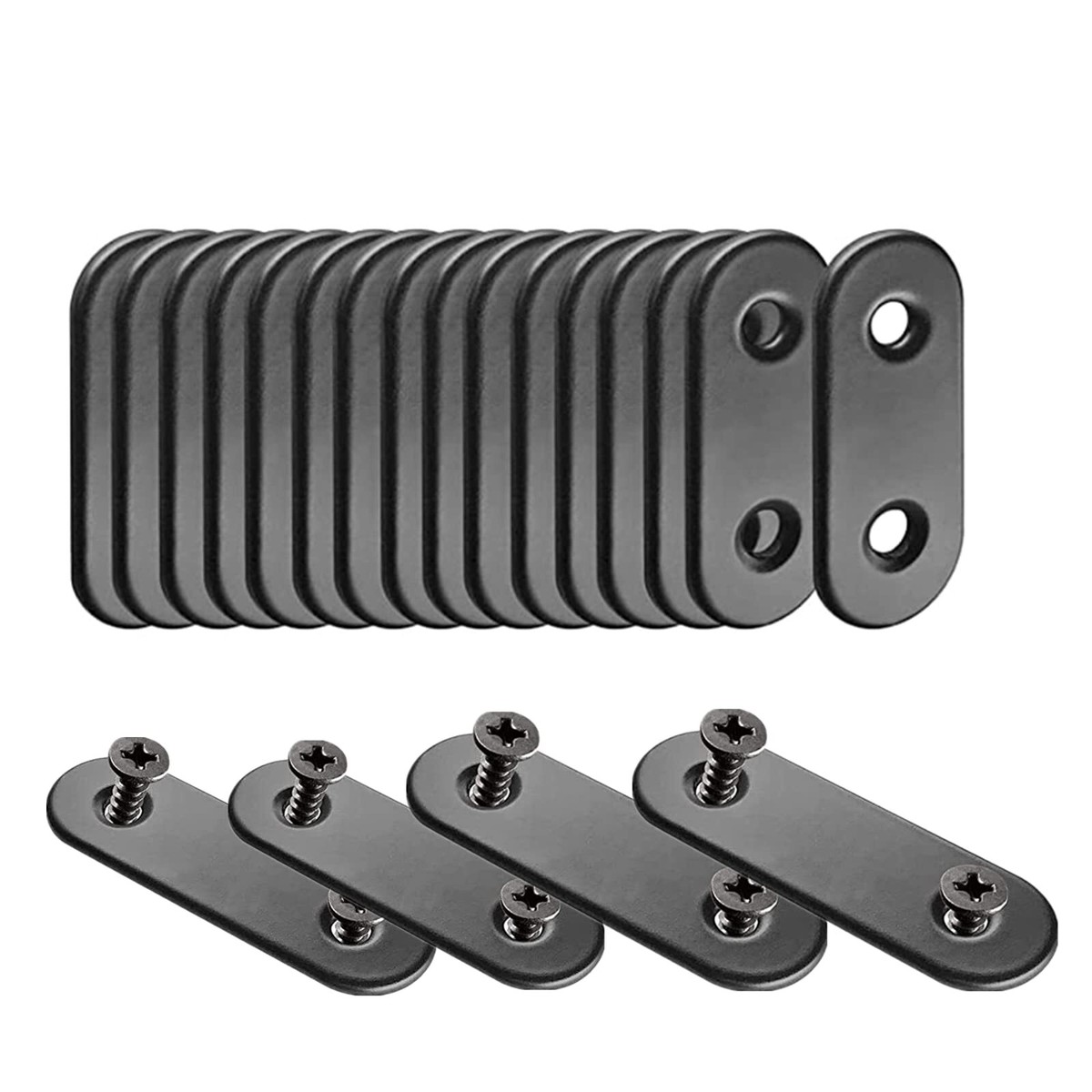 20 Piezas De Placas De Unión 37 Por 16 Mm, Placas De Refuerzo De Acero