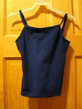 BLUE CAPEZIO CAMISOLE TOP SHIRT DANCE BALLET ADJUSTABLE girls intermediate 6-7