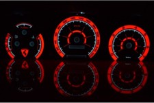 Volvo 850 design 3 glow gauge plasma dials tachoscheibe glow shift indicators 