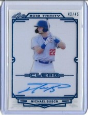 2019 Leaf Trinity MICHAEL BUSCH Clear Acetate Platinum Foil Auto RC /45 Cubs