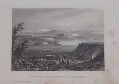RED RIVER TEXAS FLUSS RED 1860 USA MEYER'S UNIVERSUM VEREINIGTE STAATEN AMERIKA