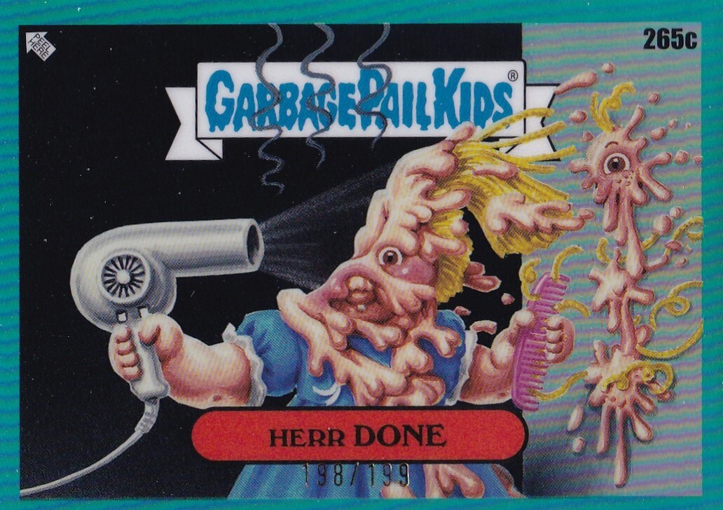 2024 Topps Chrome Garbage Pail Kids GPK OS7 Aqua Refractor #265C HERR DONE