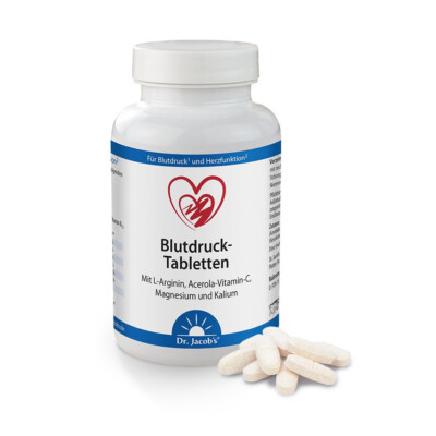 Blutdruck-Tabletten 126 Tabl. Kaliumcitrat, Magnesiumcitrat, Zink Dr. Jacob ´s