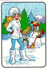 BARBIE, 2 STICKERS, 71-72, FROM PANINI BARBIE ALBUM 1983, IN MINT CONDITION