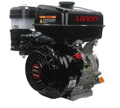 Motor Loncin Konisch 23mm 420cc 12.3 HP Komplett Benzin A Reißen Horizontal