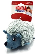Kong Comfort Hedgehog Medium Soft Plush Squeaky Crinkle Dog Toy 7x4"