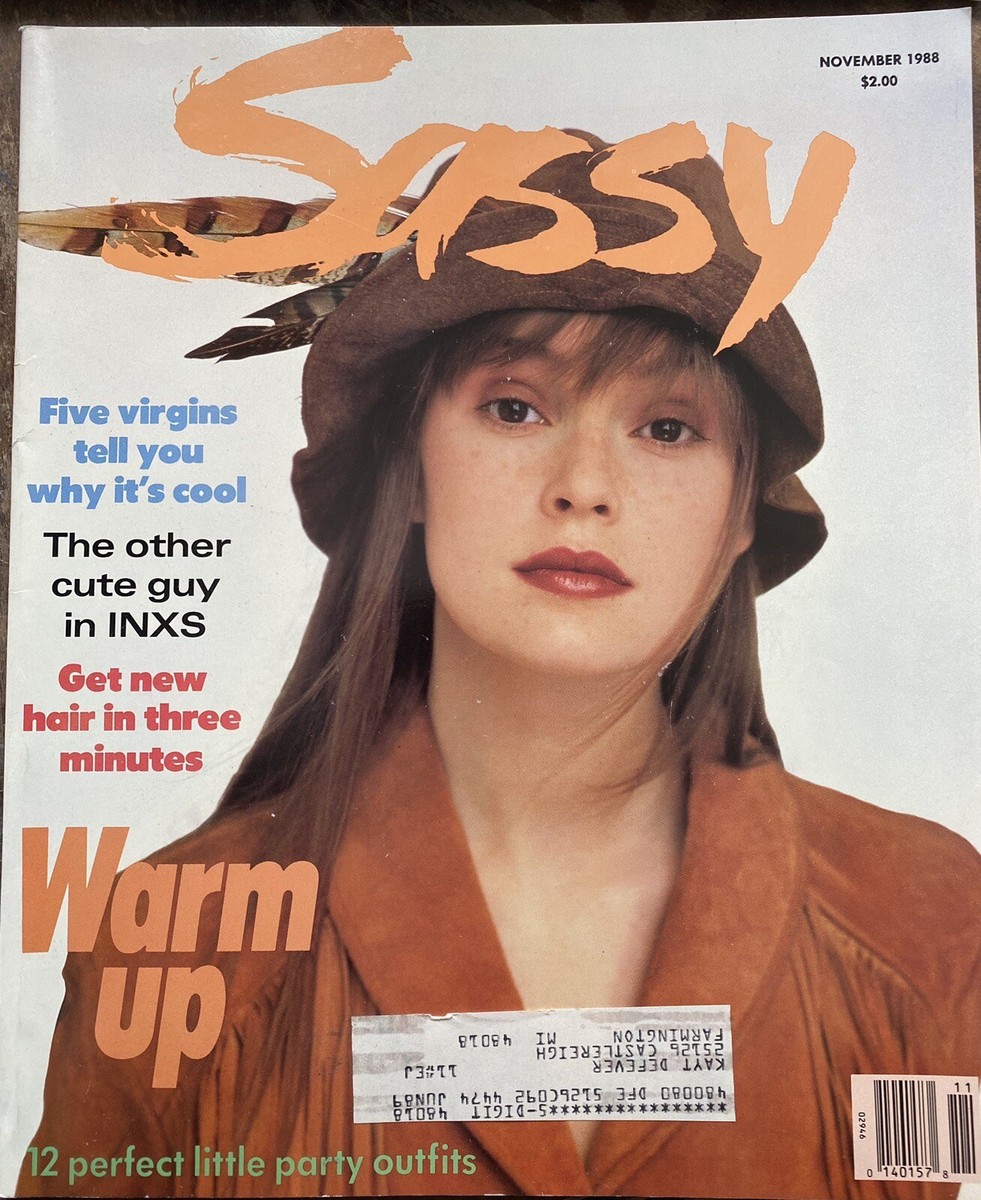 Sassy November 1988 INXS Ricki Lake pre-fame Brad Pitt 80s Fashion