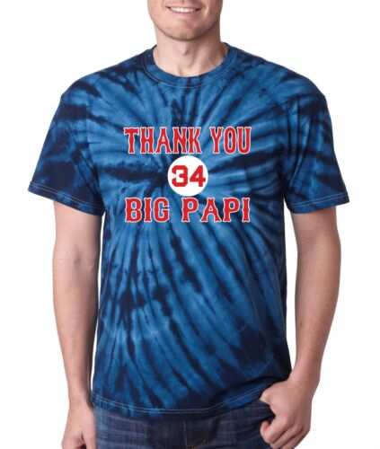 Tie Dye Boston Red Sox David Ortiz "Thank You Big Papi" jersey T-shirt - Picture 1 of 1