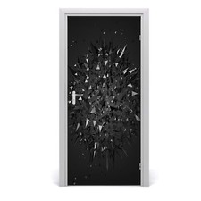 Tulup doorsticker 95x205cm decorative sticker - 3d abstraction