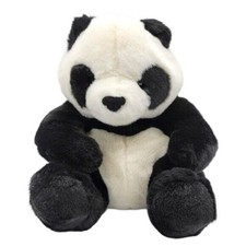 Aurora Panda Bear Plush Black White 12.5" Sitting Stuffed A A Realistic VTG
