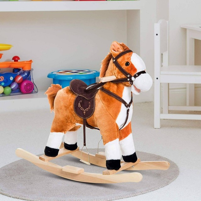 plush rocking horse with sound and movement