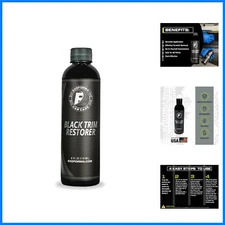 Black Trim Restorer - Dye-Infused, UV Protection, Lasts 6+ , Restore Shine