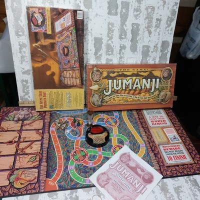 Milton Bradley 1995 JUMANJI Board Game Complete Vintage 