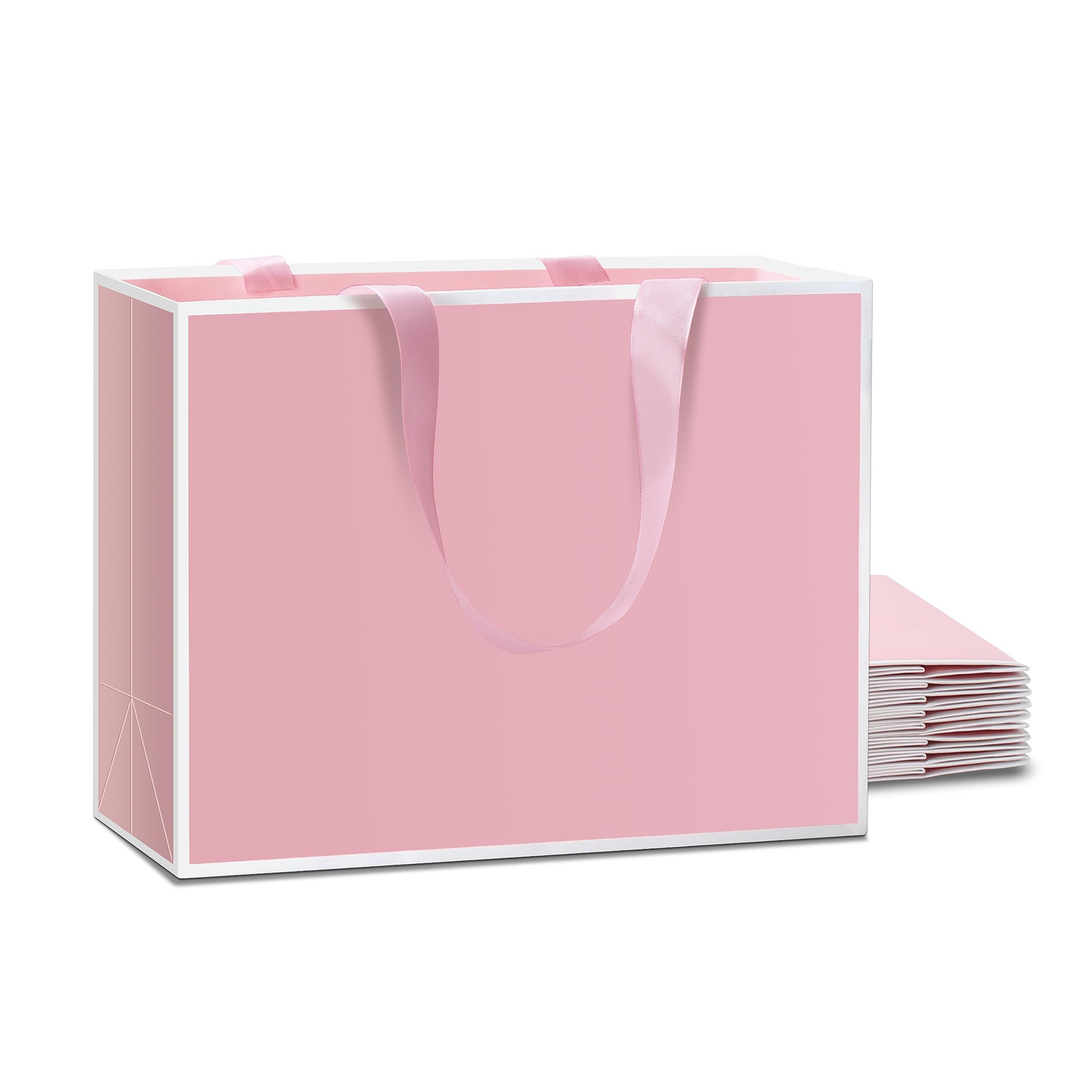 Pink Gift Bags Bulk 10Pcs 10.5