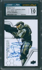 Steve Downes Signed Card Halo Legacy Master Chief Gem Mint 10 CGC x JSA SLAB