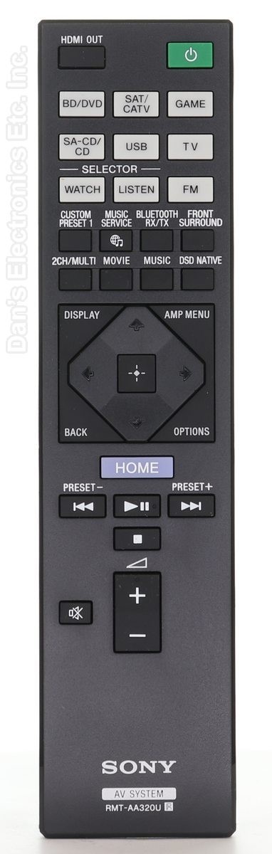 New Genuine OEM Sony RMT-AA320U Audio Receiver Remote Control for STR-DN1080