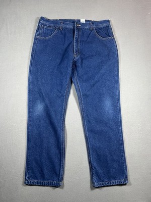 Key Workwear Denim Blue Jeans Flannel Lined Mens Size 38x30