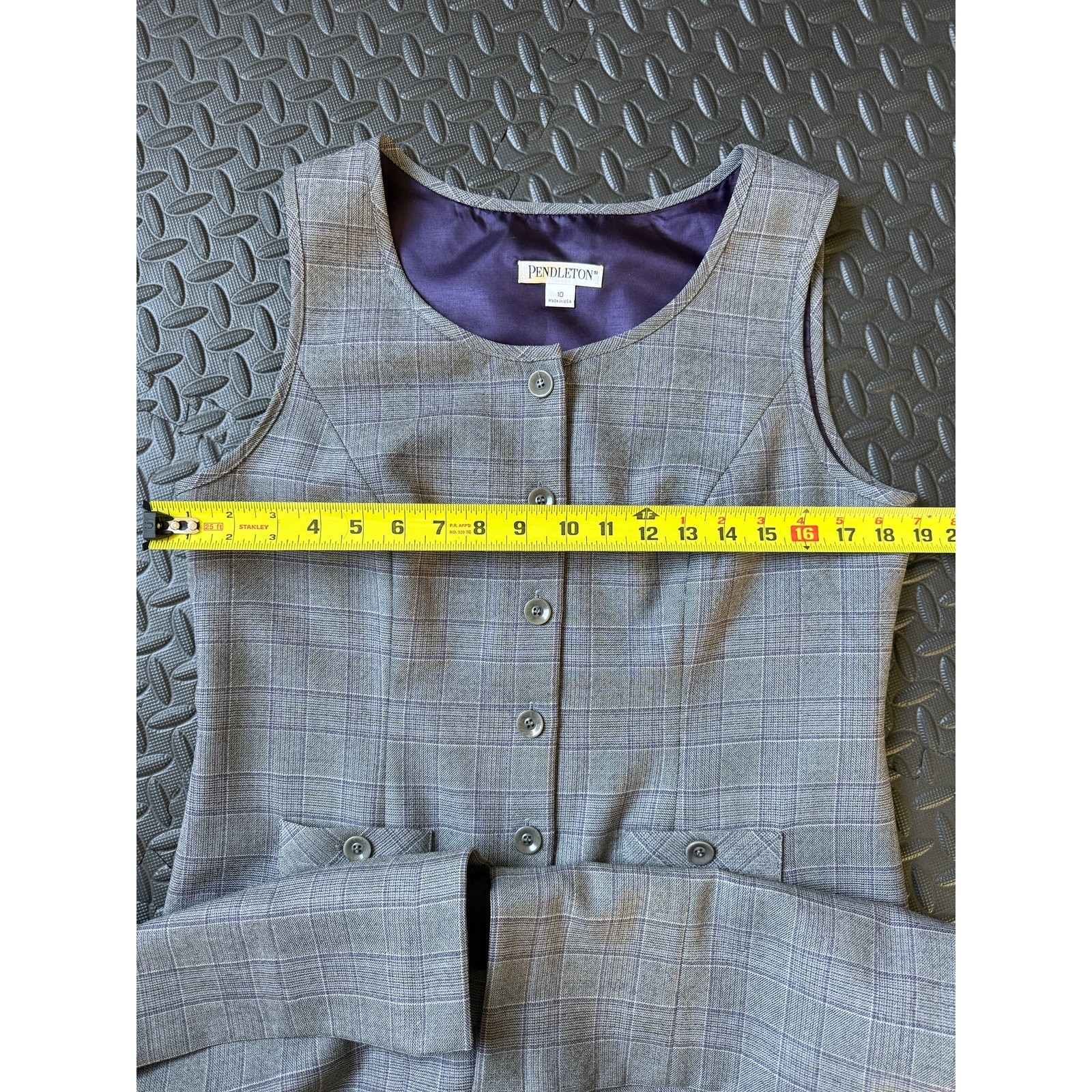 Pendleton Wool Button Front Jumper Dress Women’s … - image 8