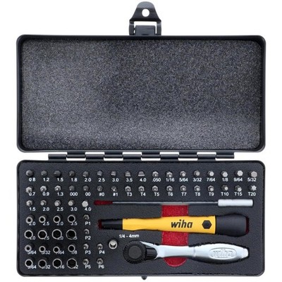 WIHA 75965 System-4 ESD Safe Master Technician Ratchet and MicroBits Set - 65