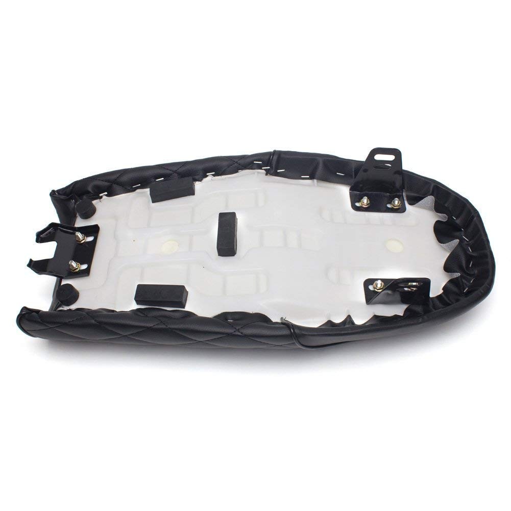 Remaiw Universal Motorcycle Retro Diamond Flat Brat Style Cafe Racer ...
