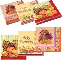 Servietten 60 StüCk 33X33Cm Erntedank Herbst Tischdeko 3 Designs