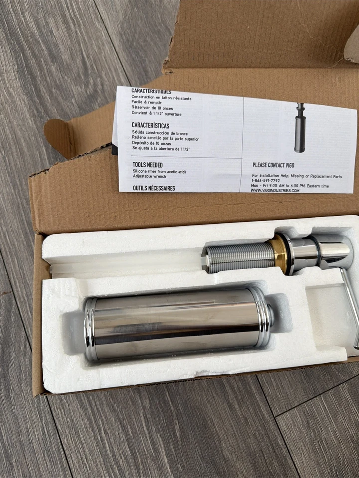 Vigo VGSD002CH 10-Ounce Soap or Lotion Dispenser in Chrome Brass - Image 4 of 4