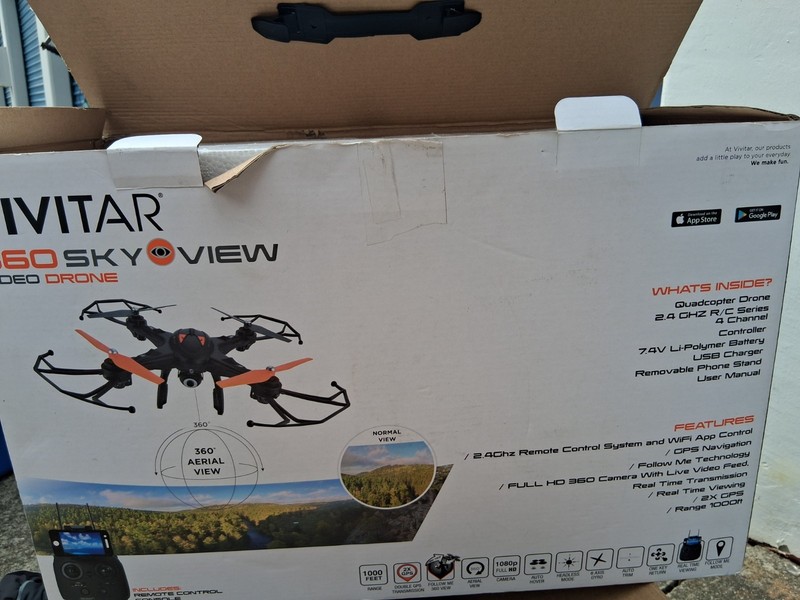 VIVITAR 360 SKYVIEW VIDEO DRONE Open Box