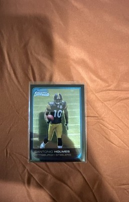 Santonio Holmes Rookie 2006 Bowman Chrome - #227 Pittsburgh Steelers SB 43 Hero