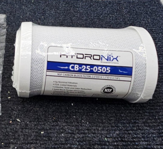 (QTY 3) Hydronix CB-25-0505 NSF Coconut Activated Carbon Blo