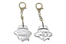 Lowrider Felix Cat Style Steel Keychain – Chrome Laser Cut w/ or w/o Sunglasses.