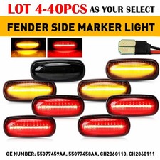 4-40x For 03-09 Dodge Ram 2500 3500hd Front Amber Rear Red Led Side Marker Light