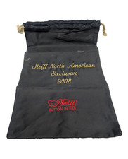 Steiff Bear Black Dust Bag North American Exclusive 2008 Gold Drawstrings 17"