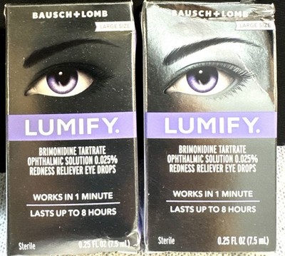 2 lumify 0.025% redness reliever eye drops 0.25oz exp march 2027