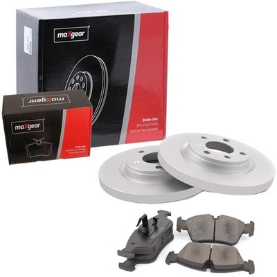 MAXGEAR Satz Bremsen Bremsbeläge + Bremsscheiben Voll hinten für Opel Zafira