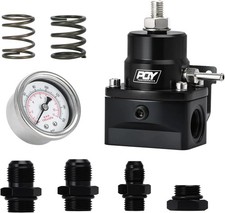 Adjustable EFI Fuel Pressure Regulator Kit 3-70PSI with AN8 Feed Port and AN6 Re