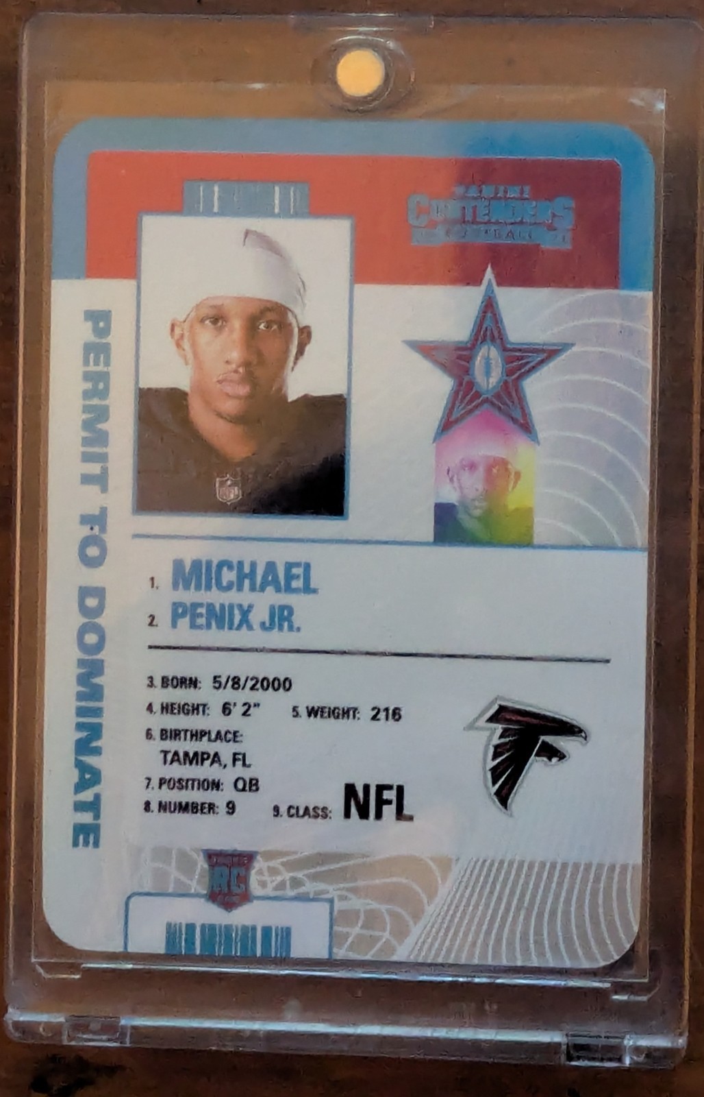 2024 Panini Contenders, Michael Penix Jr. Permit To Dominate RC, #30, NM/Mint