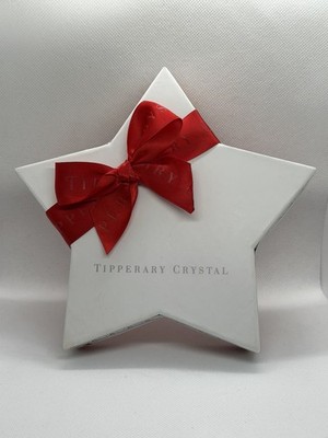 Seltener Tipperary Kristall Keramik Stern Christbaumschmuck mit Kristallen, verpackt
