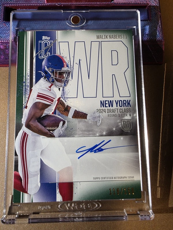 2024 Topps Signature Class Malik Nabers On Card Autograph RC 119/150