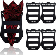 5 Pcs Pocket Square Holder, Pocket Squares Organizer for Men Prefolded, Mens Poc