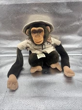 Vintage Hosung 14" Junior Chimp Monkey Puppet Plush Safari Tarzan Outfit. S1