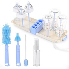 Portable Baby Bottle Brush Set, 7-in-1 Travel Baby Bottle Cleaning Kit, Porta...