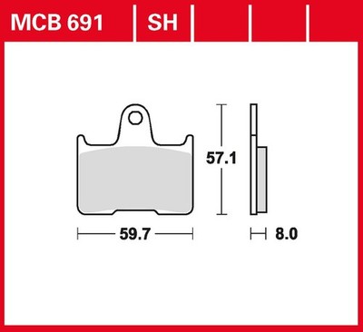TRW Bremsbelag Performance (für: Kawasaki GTR 1400 ABS ZGT40A 07-09 hinten )