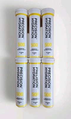 6 X Precision Hydration 500 Electrolyte Drink Effervescent 15 Tabs ( 90 Pack )