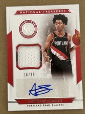 2019-20 Panini National Treasures Anfernee Simons Game Gear Auto /99 #GGA-AFS