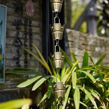 Hanging Rain Gutter Chain, Metal Rain Chain for Outdoor Garden Yards